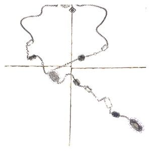 Kendra Scott Liesl Y Necklace in Antique Silver
